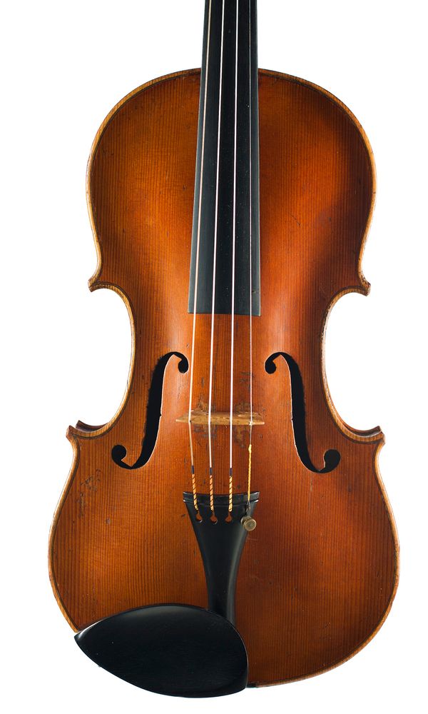 A violin, labelled Jacobus Stainer