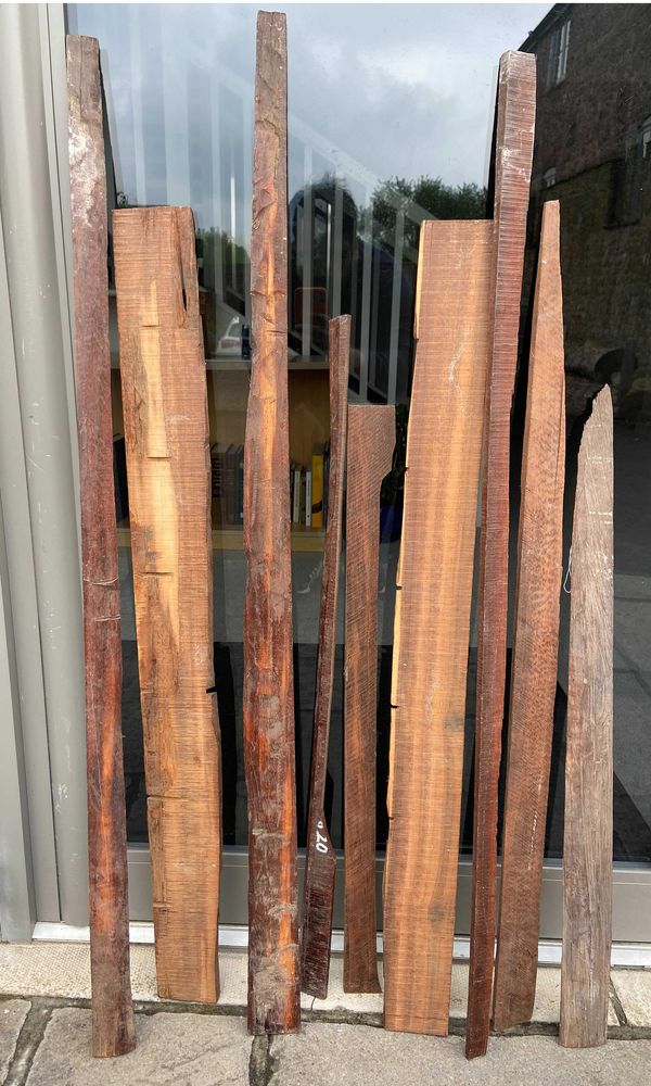 Fifteen snakewood offcuts