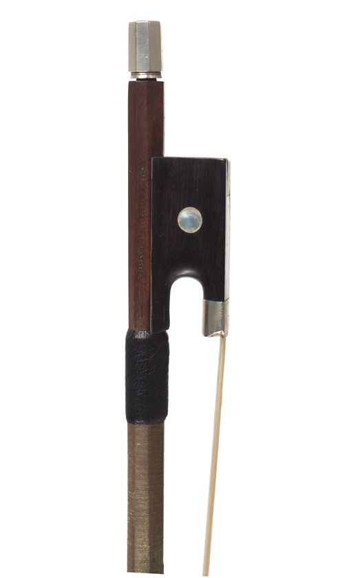 A nickel-mounted violin bow, Workshop of Charles Buthod, Mirecourt