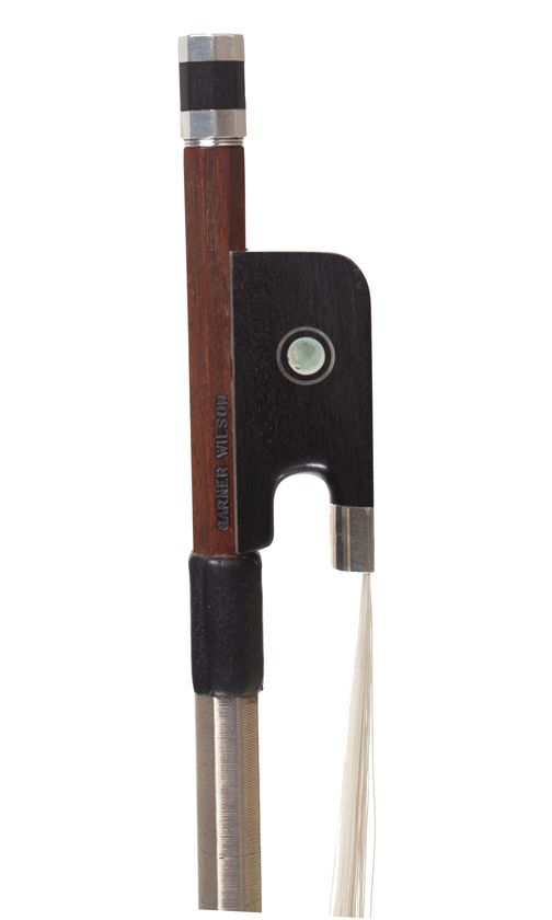 A silver-mounted cello bow by Garner Wilson, London