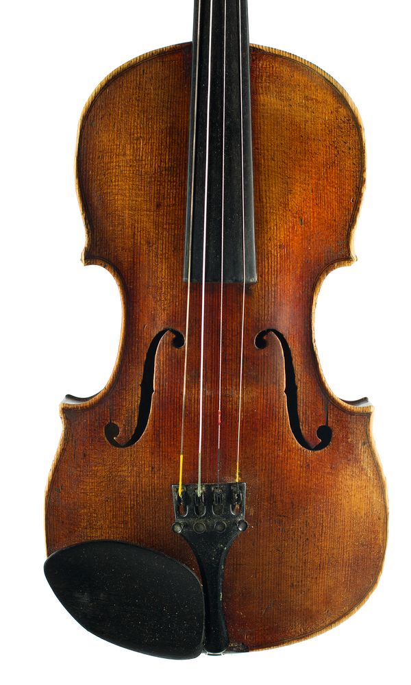 A violin, labelled Carl and Otto
