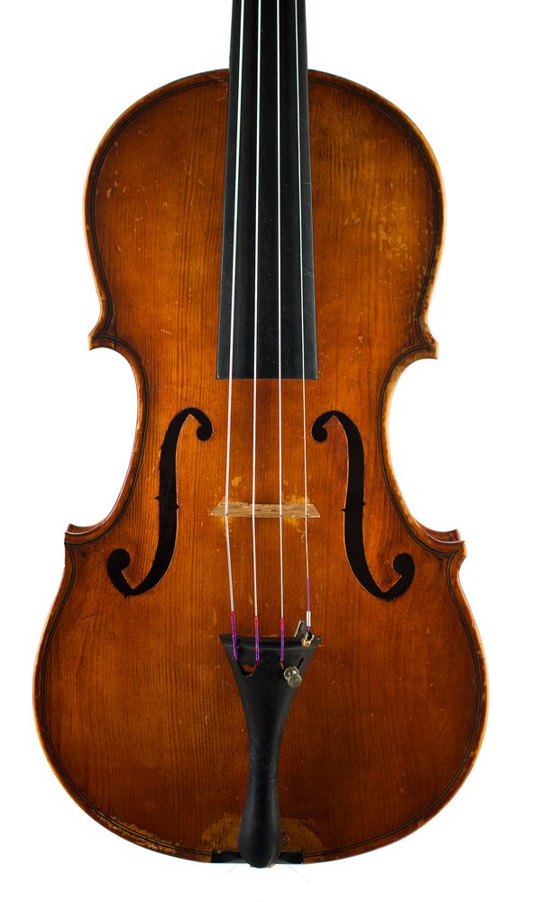A violin, labelled S. H. Dodd
