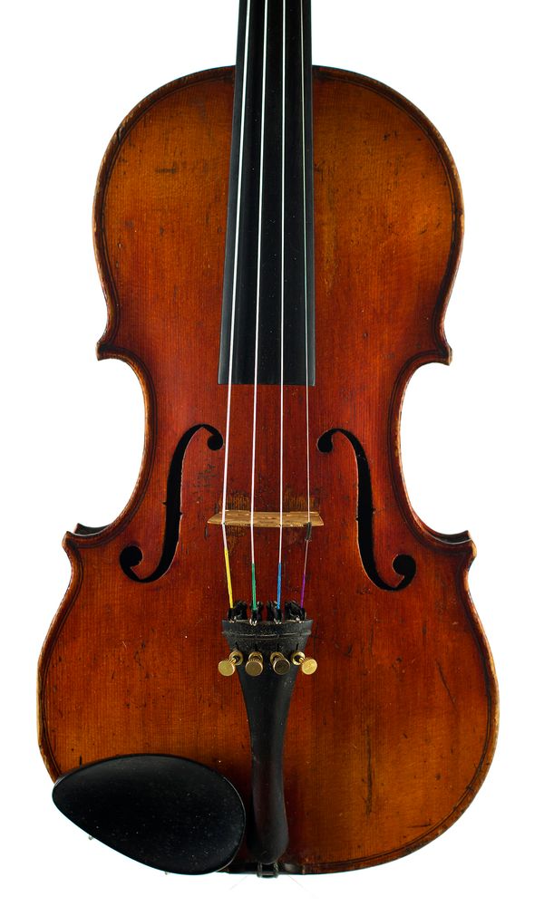 A violin, labelled M. Neuner & Hornsteiner over 100 years old