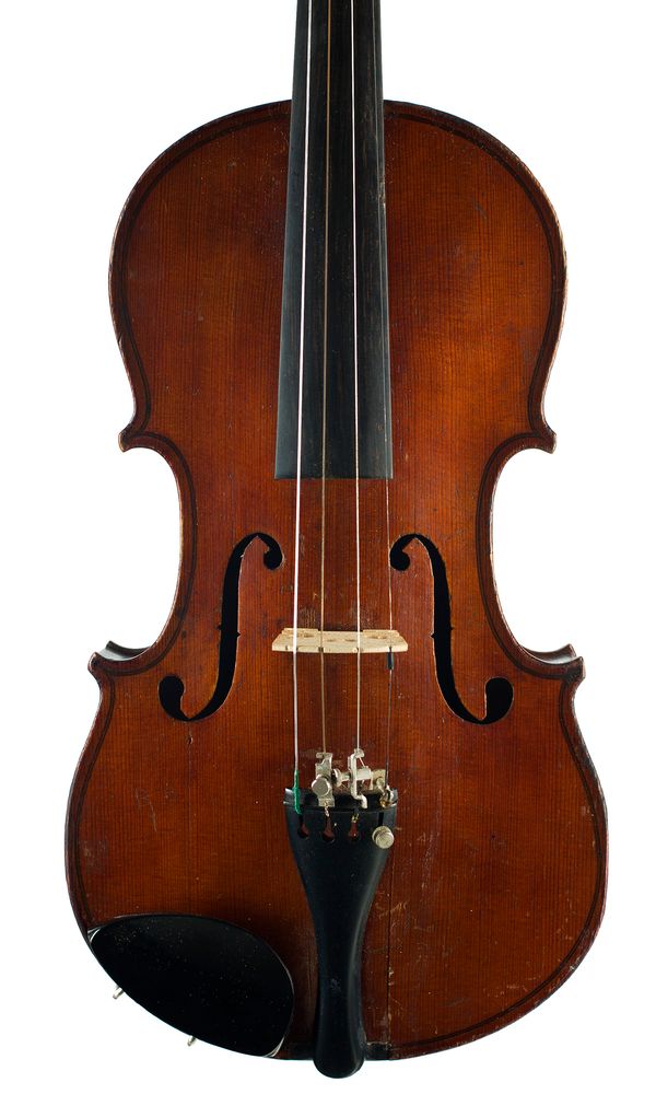 A three-quarter sized violin, unlabelled