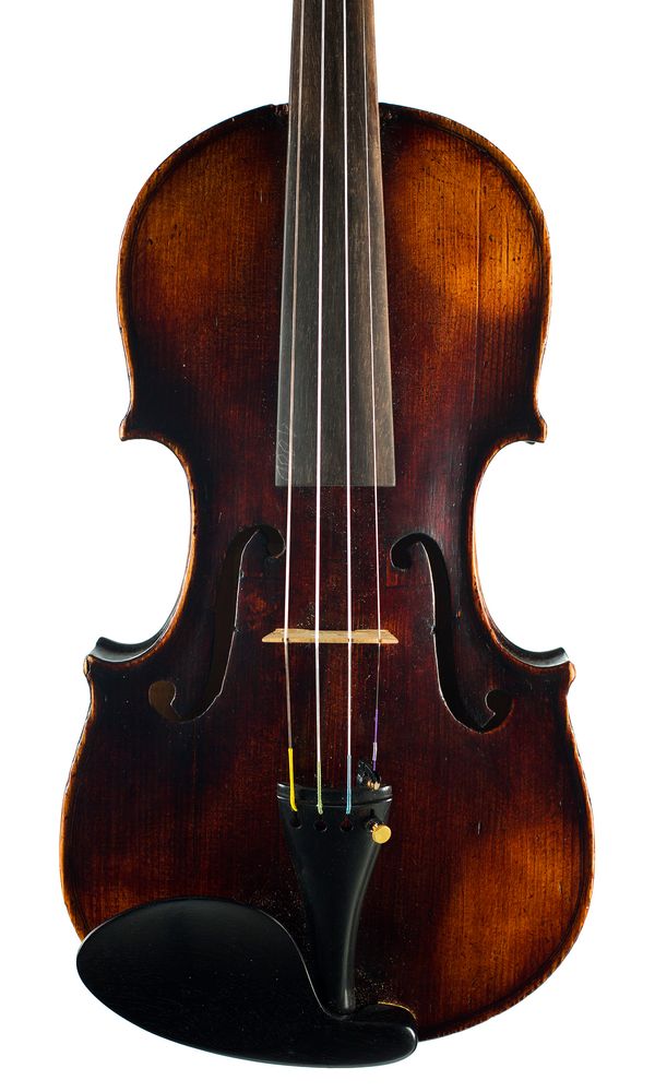 A violin, labelled Vincenzo Jorio