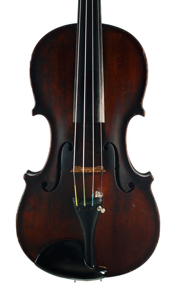 A violin, labelled Nicola Amati