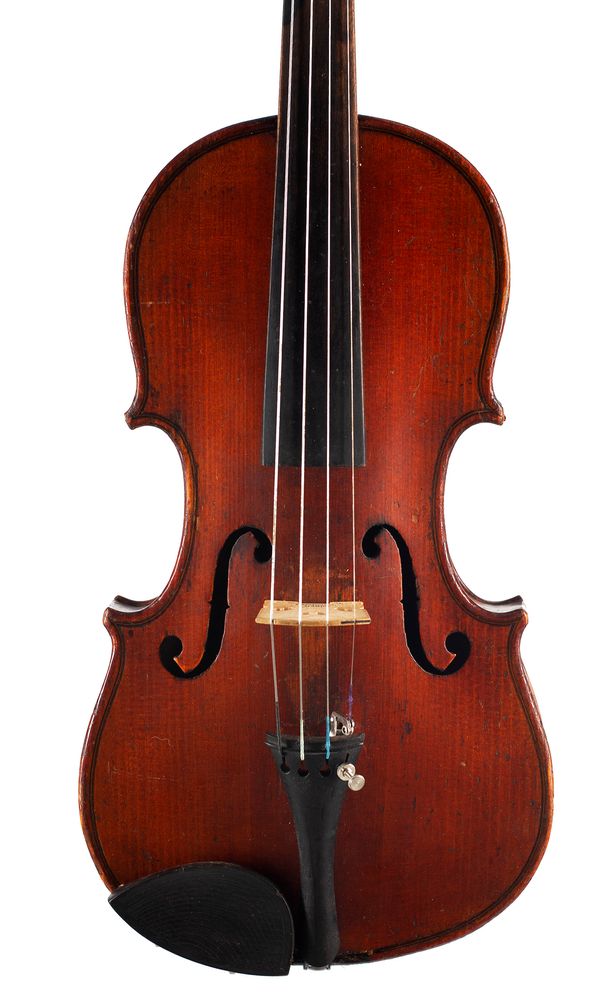 A half-sized violin, unlabelled