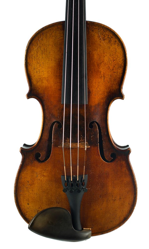 A violin, labelled Wolff Bros.,