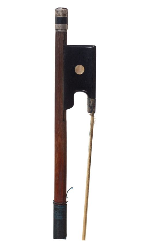 A nickel-mounted violin bow, Workshop of Jerome Thibouville Lamy, Mirecourt, circa 1900
