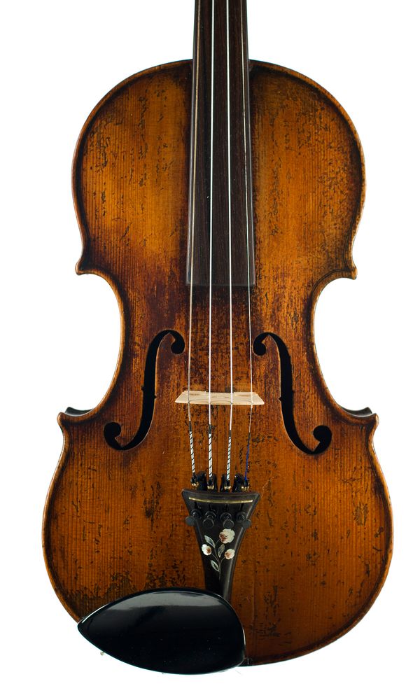 A violin labelled Copy Antonius Stradivarius