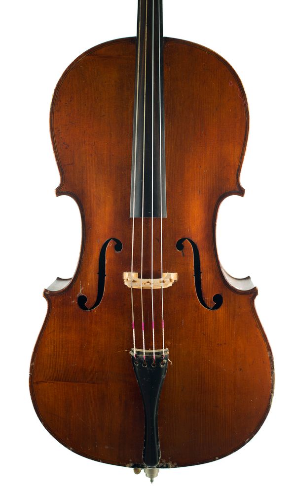 A cello, probably Mirecourt, circa 1900 over 100 years old