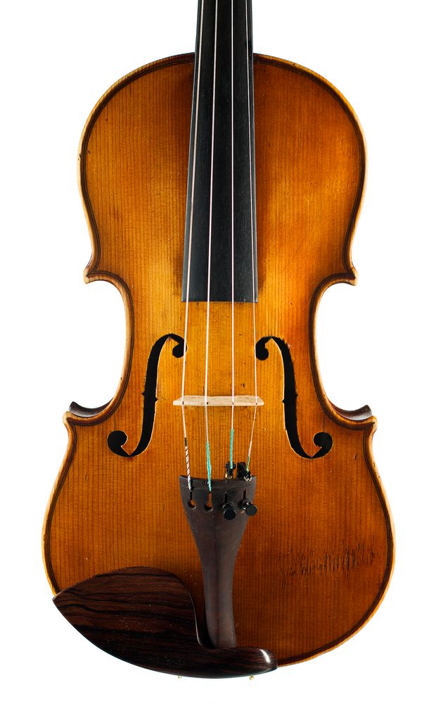 A violin, labelled Antonius Stradiuarius