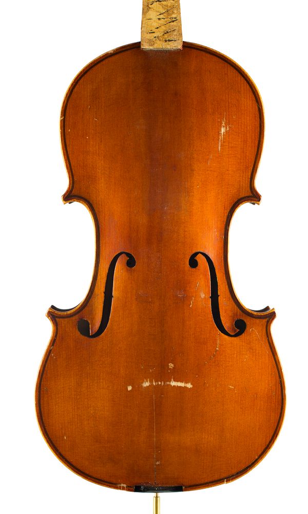 A violin, labelled The Andreas Hartmann Violin