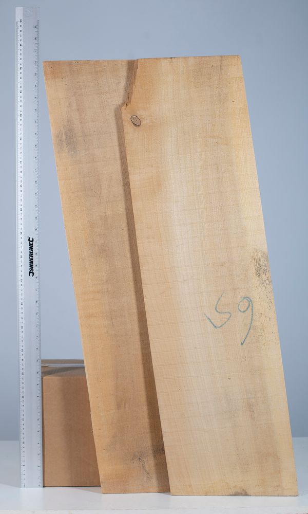 One two-piece cello back, poplar