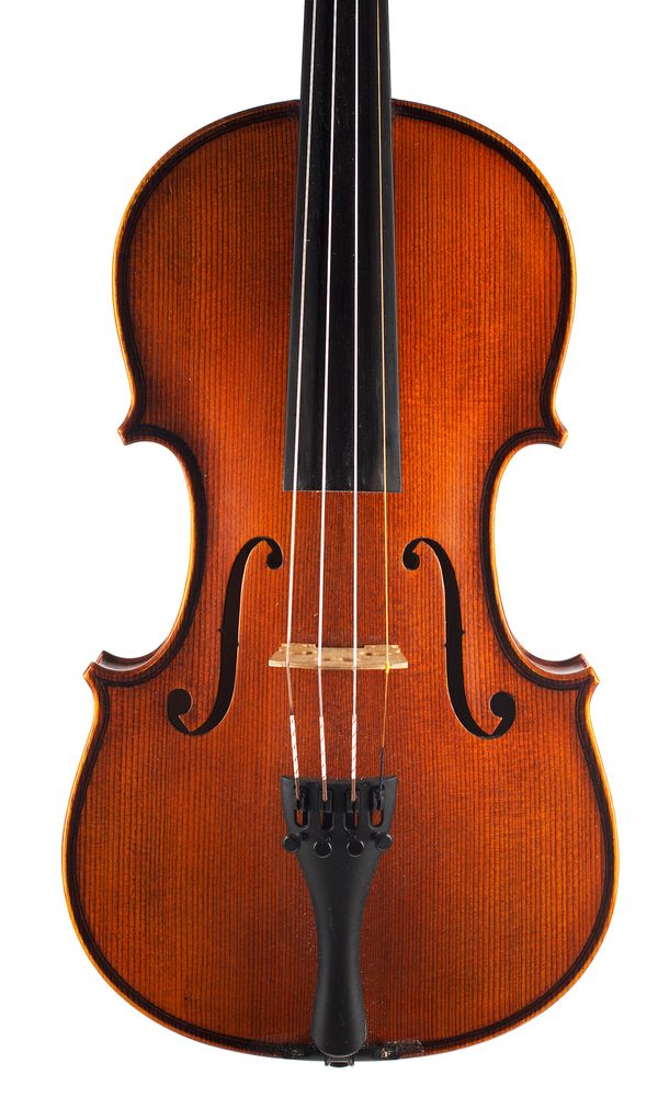 A violin, labelled Gliga Vasile