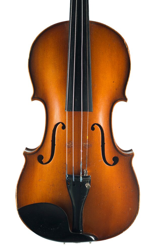 A violin, labelled Copie de Nicolaus Amatus