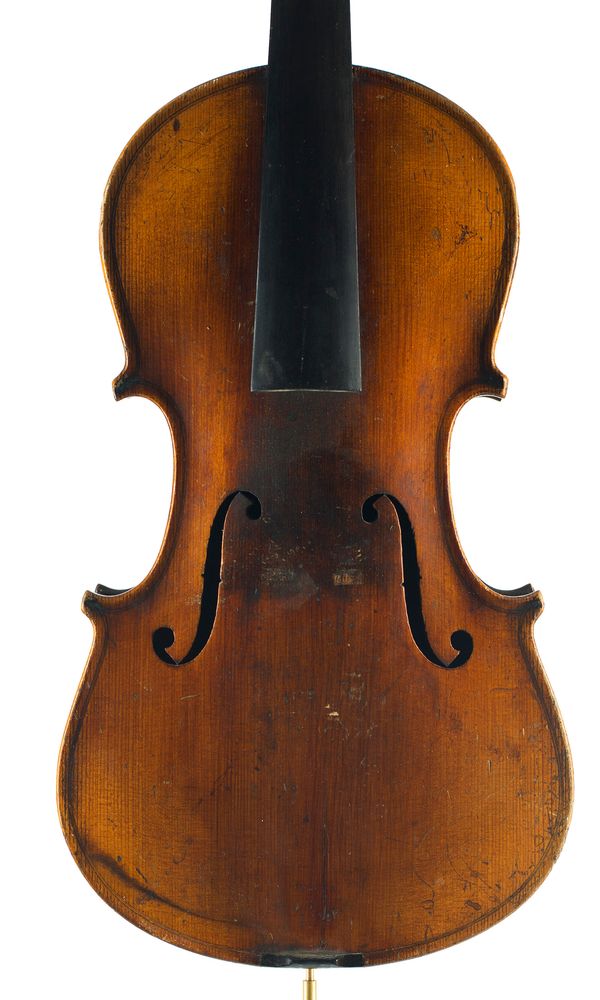 A violin, branded Breton Violin