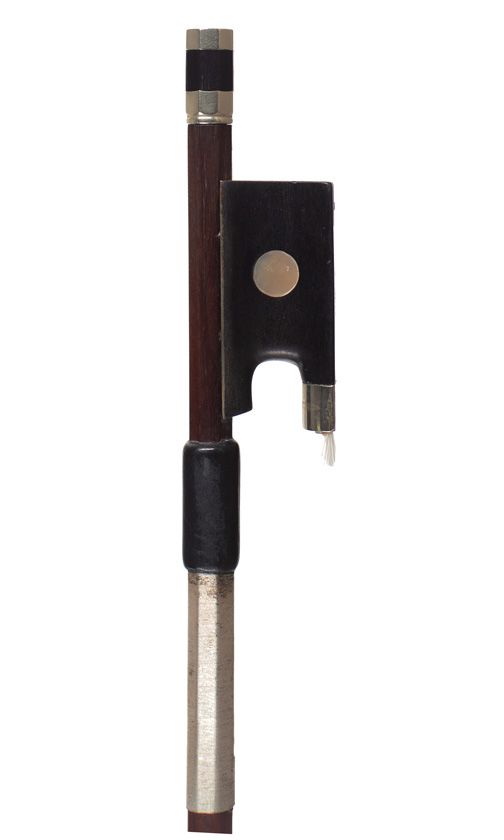 A nickel-mounted violin bow, Germany, 19th Century