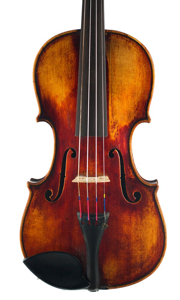 A violin, labelled Joannes Franciscus Celoniatus