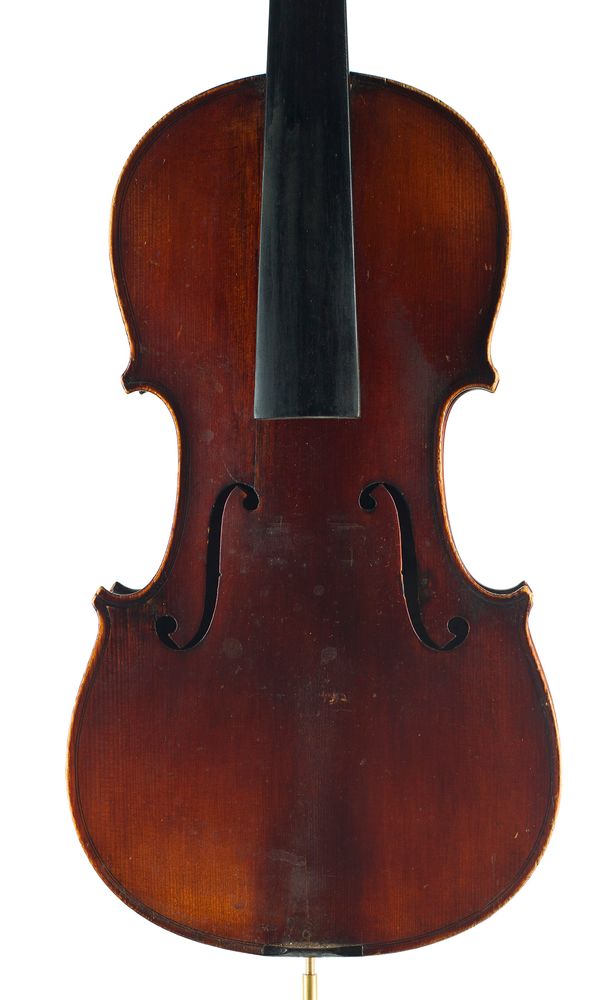 A  three-quarter sized violin, labelled Mittenwald violin