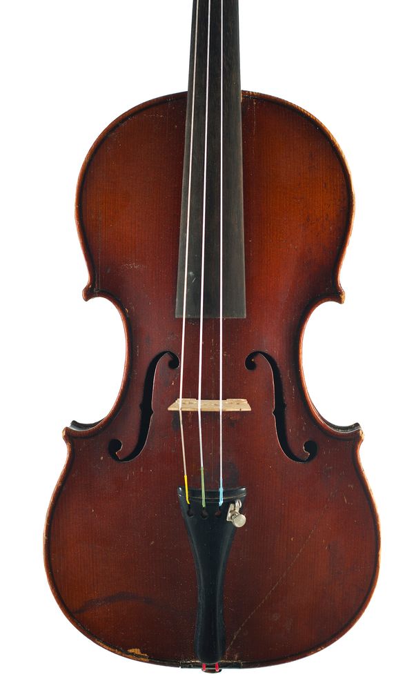 A violin, labelled Nikolaus Amatus