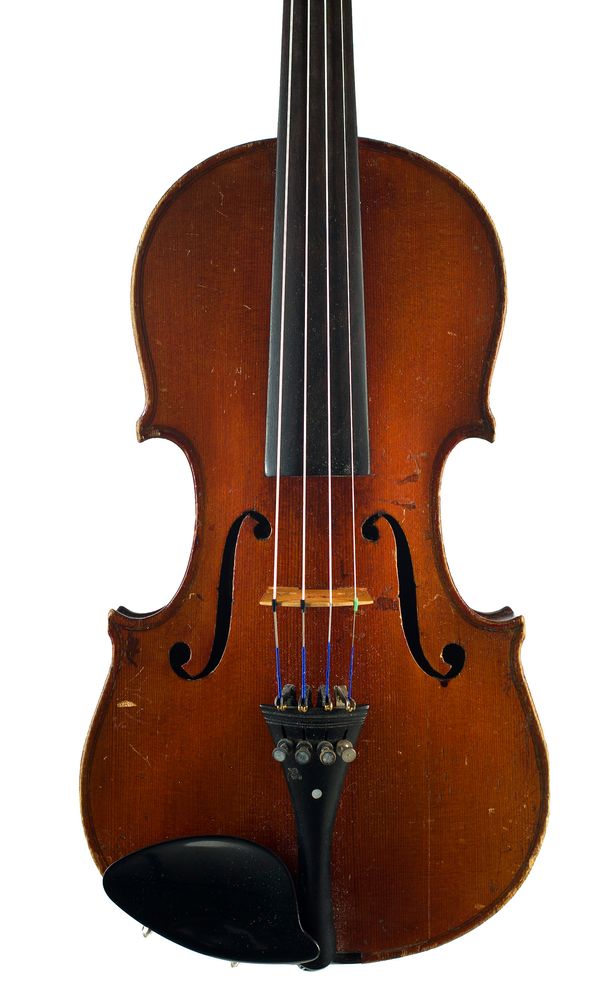 A three-quarter violin labelled The Maidstone