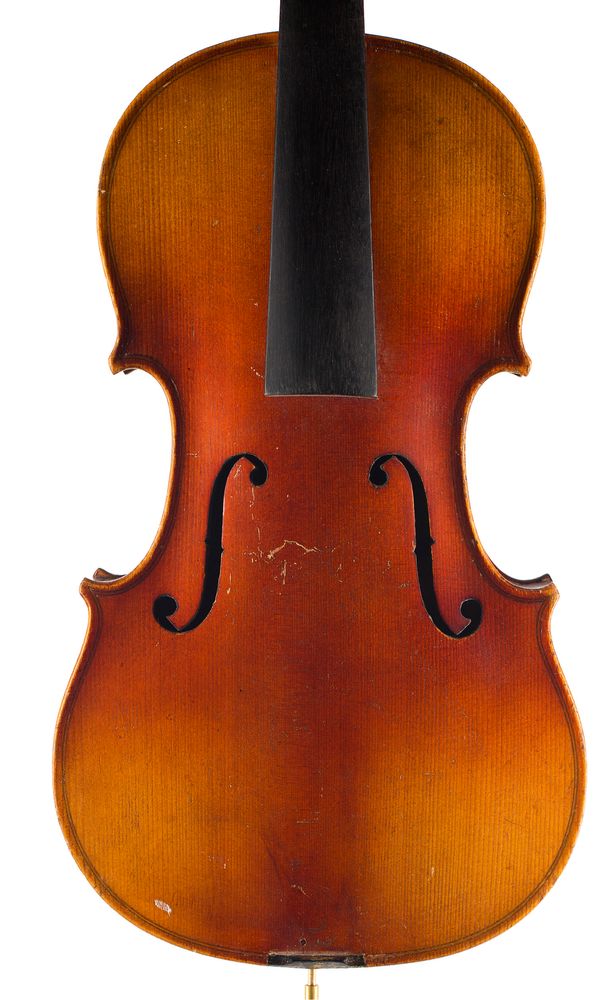 A violin, labelled Antonius Stradiuarius