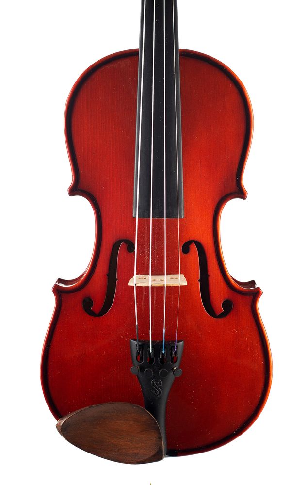 A half size violin, labelled The Stenton Student 1