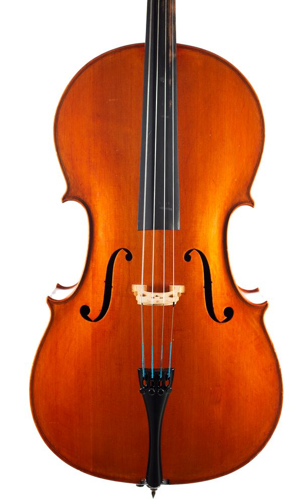 A three-quarter-sized cello by John Hodinott, Wimbourne, 1970