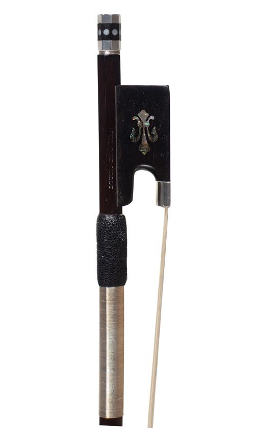 A silver-mounted viola bow, stamped Charotte Millot