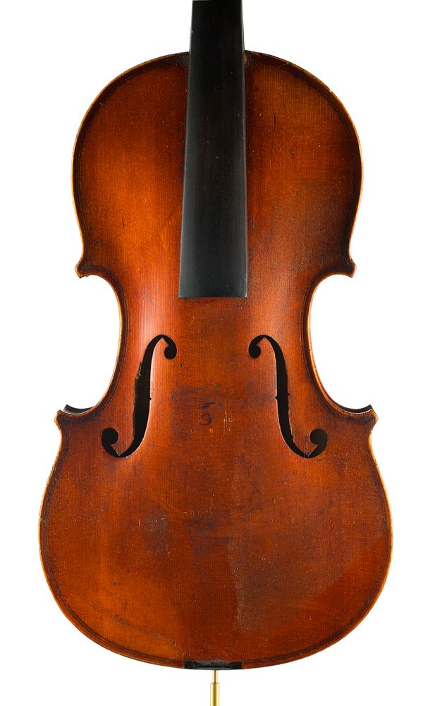 A violin, labelled Phebe