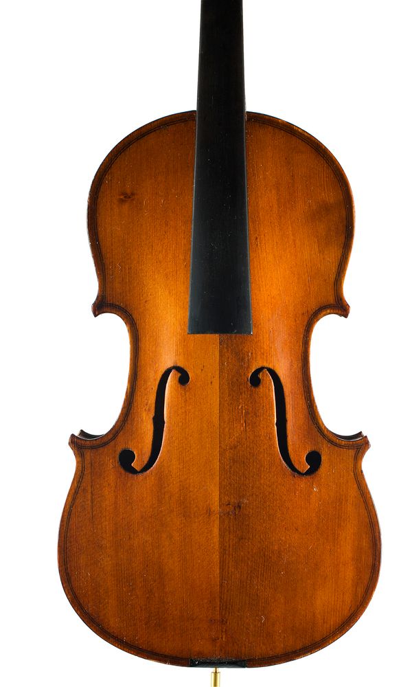 A three-quarter sized violin, unlabelled