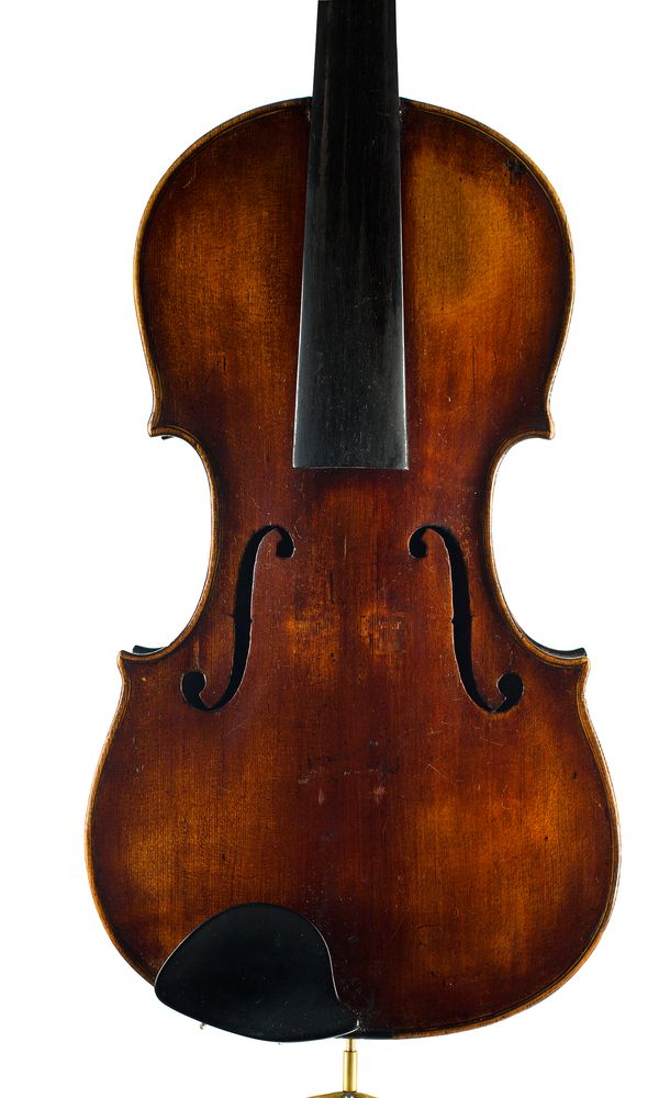 A violin, labelled George Kloz