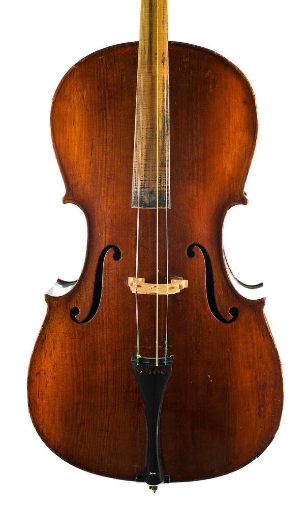 A cello, labelled Wm. Smith