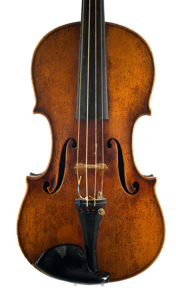 A violin, labelled Joseph Guarnerius... Gebrüder Wolff