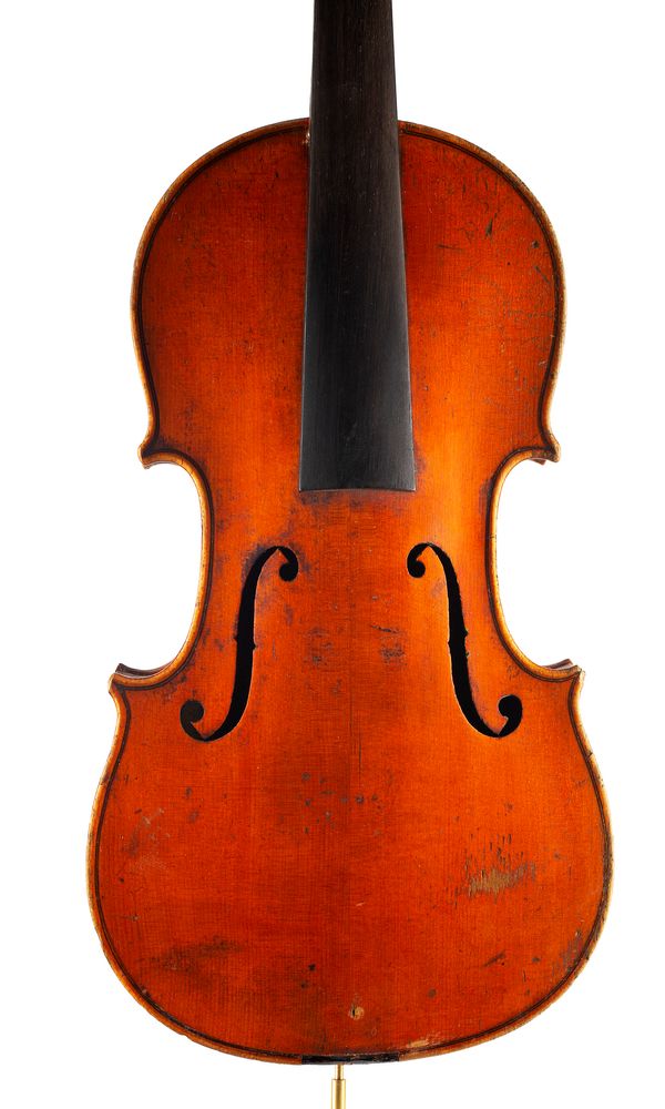 A violin, labelled Antonius Stradiuarius