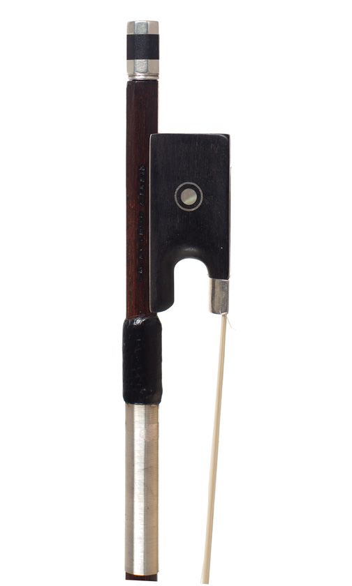 A silver-mounted violin bow, Mirecourt, circa 1910