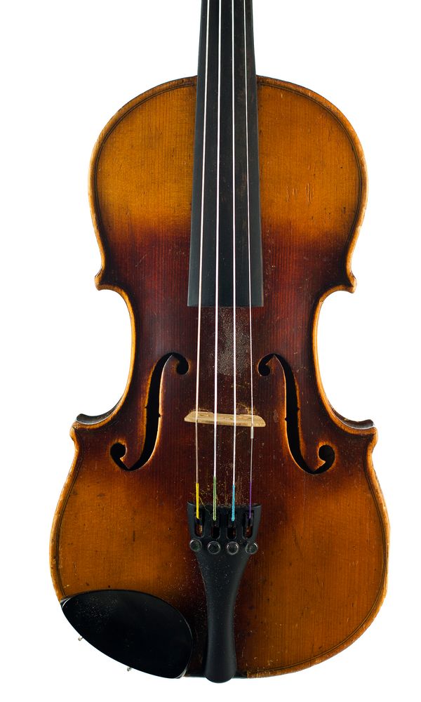 A half-sized violin, unlabelled