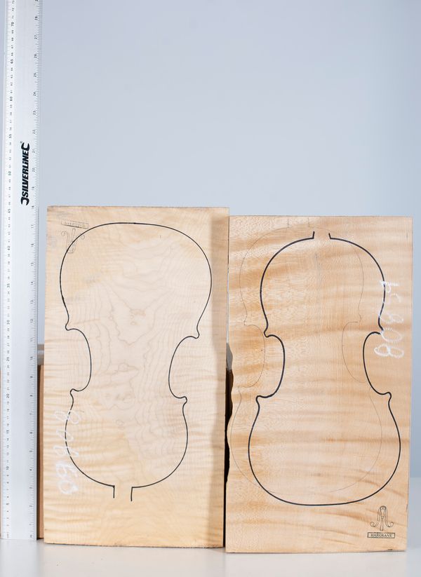 Two violin backs, maple