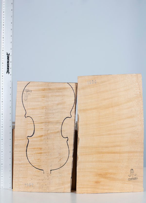 Two violin backs, maple