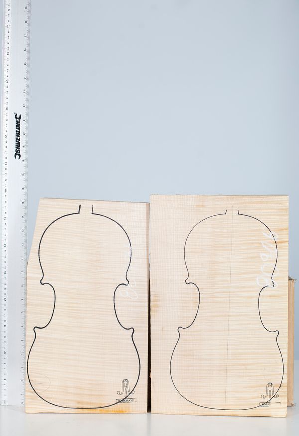 Two violin backs, maple