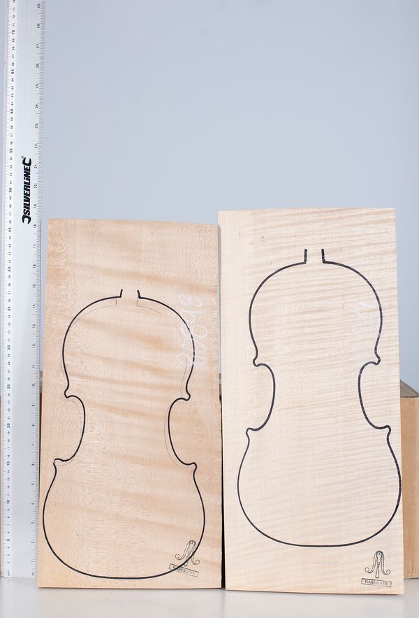 Two violin backs, maple