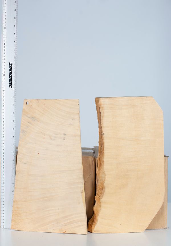 Two violin backs, maple