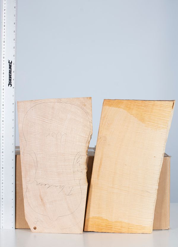 Two violin backs, maple