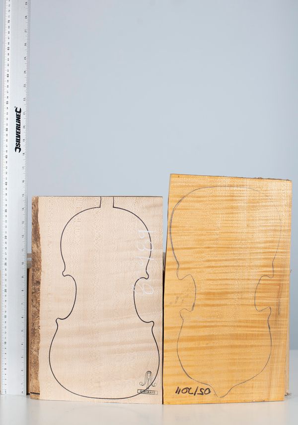 Two violin backs, maple