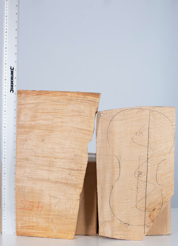 Two violin backs, maple