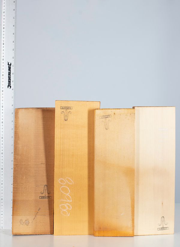 Four violin fronts, spruce