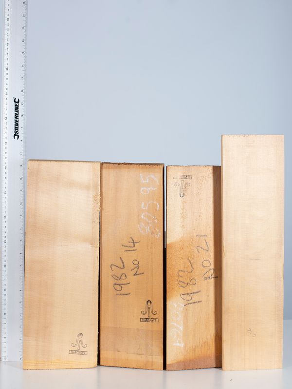 Four violin fronts, spruce