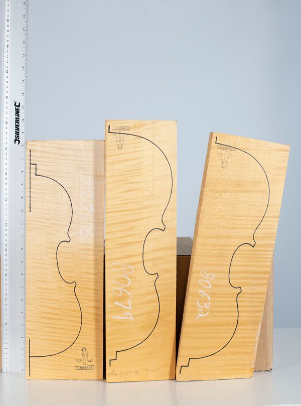 Four viola backs, maple