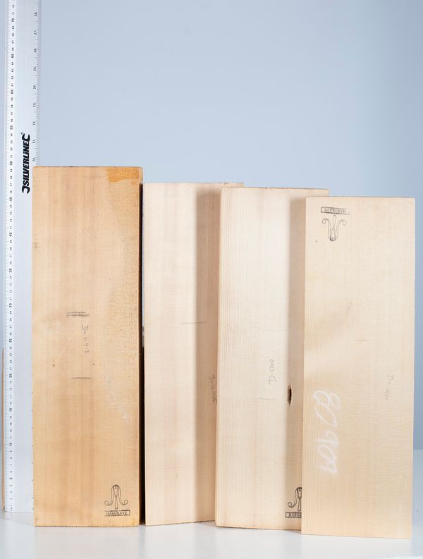 Four viola fronts, spruce